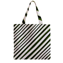 Diagonal Stripes Zipper Grocery Tote Bag