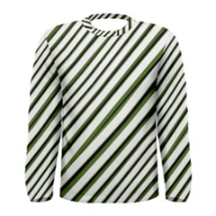 Diagonal Stripes Men s Long Sleeve Tee