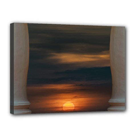 Peaceful Sunset Scene Viewpoint Canvas 16  X 12  by dflcprints