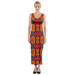 Planet Spice Fitted Maxi Dress