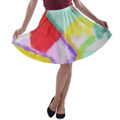 Watercolors Shapes                                         A-line Skater Skirt