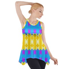 Rhombus And Other Shapes Pattern                                          Side Drop Tank Tunic