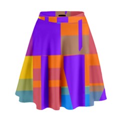 Misc Colorful Shapes                                             High Waist Skirt