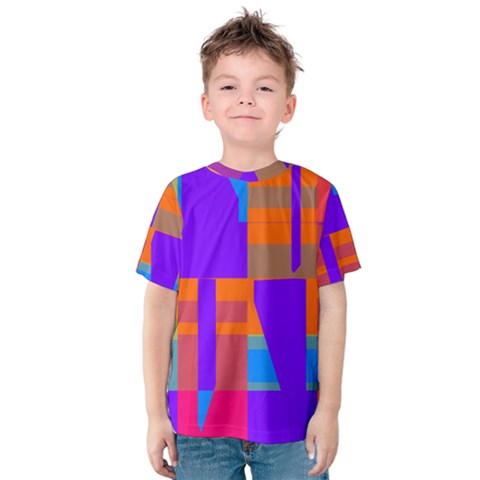 Misc Colorful Shapes                                           Kid s Cotton Tee by LalyLauraFLM