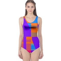 Misc Colorful Shapes                                           Women s One Piece Swimsuit by LalyLauraFLM