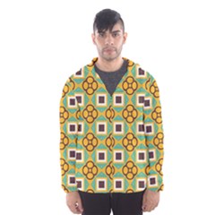 Flowers And Squares Pattern                                            Mesh Lined Wind Breaker (men)