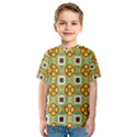 Flowers and squares pattern                                            Kid s Sport Mesh Tee View1