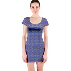 Cross Over Short Sleeve Bodycon Dress