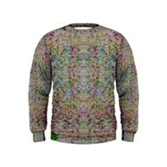 Colors For Peace And Lace In Rainbows In Decorative Style Kids  Sweatshirt