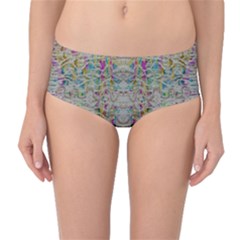 Colors For Peace And Lace In Rainbows In Decorative Style Mid-waist Bikini Bottoms