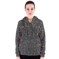 Abstract Reg Women s Zipper Hoodie