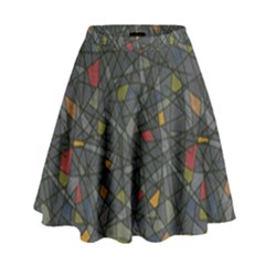 Abstract Reg High Waist Skirt