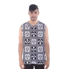 Black And White Men s Basketball Tank Top