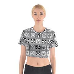 Black And White Cotton Crop Top