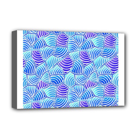 Blue And Purple Glowing Deluxe Canvas 18  X 12   by FunkyPatterns