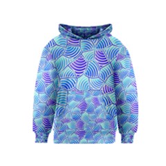 Blue And Purple Glowing Kids  Pullover Hoodie