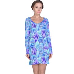 Blue And Purple Glowing Long Sleeve Nightdress