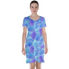 Blue And Purple Glowing Short Sleeve Nightdress