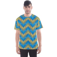 Blue And Yellow Men s Sport Mesh Tee