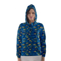 Blue Waves Hooded Wind Breaker (women)