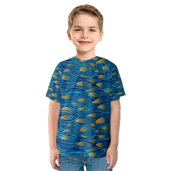 Blue Waves Kid s Sport Mesh Tee