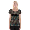 Glowing Abstract Women s Cap Sleeve Top View1