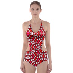 On Line Cut-out One Piece Swimsuit