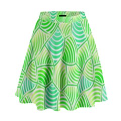 Green Glowing High Waist Skirt