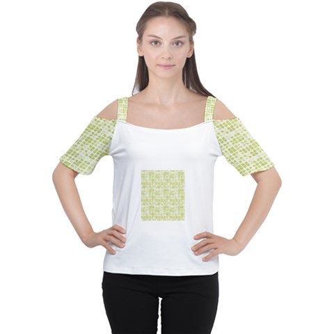 Pastel Green Women s Cutout Shoulder Tee by FunkyPatterns