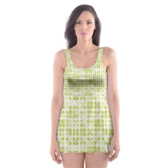 Pastel Green Skater Dress Swimsuit