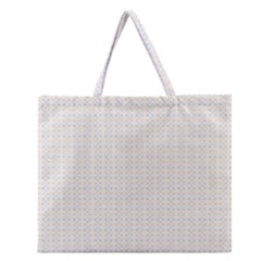 Pastel Pattern Zipper Large Tote Bag