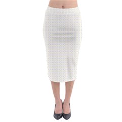 Pastel Pattern Midi Pencil Skirt