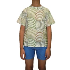 Pastel Sketch Kid s Short Sleeve Swimwear by FunkyPatterns