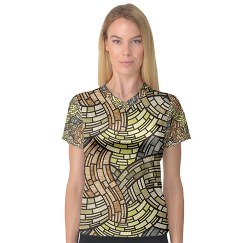 Whimsical Women s V-neck Sport Mesh Tee by FunkyPatterns