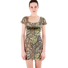 Whimsical Short Sleeve Bodycon Dress by FunkyPatterns