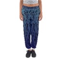 Blue Ombre Feather Pattern, Black,  Women s Jogger Sweatpants View1