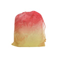 Ombre Orange Yellow Drawstring Pouches (large)  by BrightVibesDesign