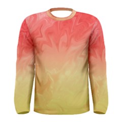 Ombre Orange Yellow Men s Long Sleeve Tee by BrightVibesDesign