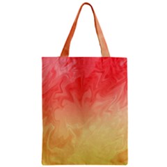 Ombre Orange Yellow Zipper Classic Tote Bag