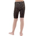 Brown Ombre Feather Pattern, Black,  Kid s Mid Length Swim Shorts View2