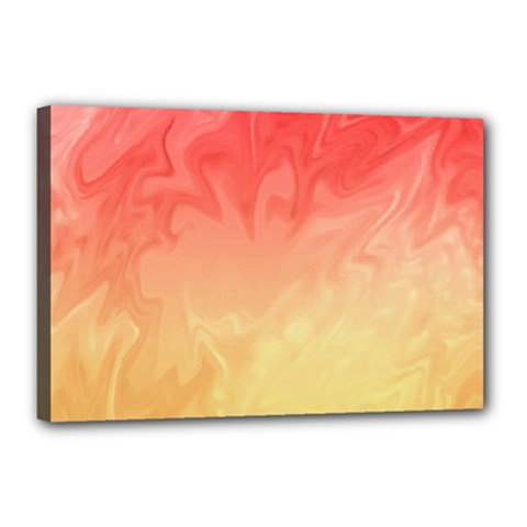 Ombre Orange Yellow Canvas 18  X 12  by BrightVibesDesign