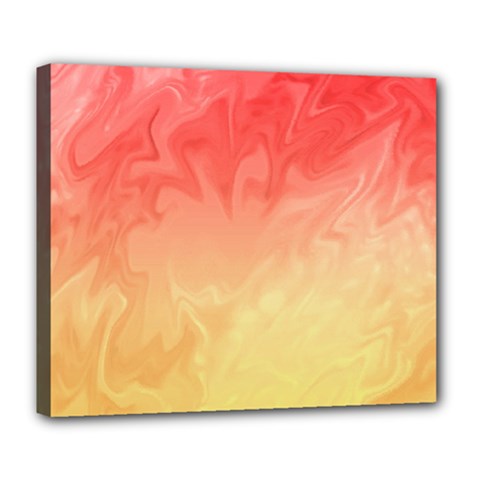 Ombre Orange Yellow Deluxe Canvas 24  X 20   by BrightVibesDesign