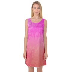 Ombre Pink Orange Sleeveless Satin Nightdress