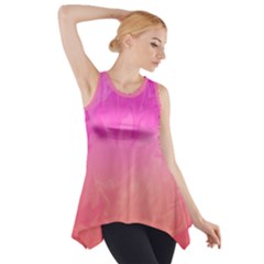 Ombre Pink Orange Side Drop Tank Tunic