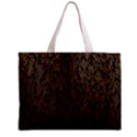 Brown Ombre feather pattern, black, Zipper Mini Tote Bag View2