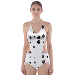 Black Hearts Cut-out One Piece Swimsuit