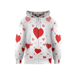 Centered Heart Kids  Zipper Hoodie