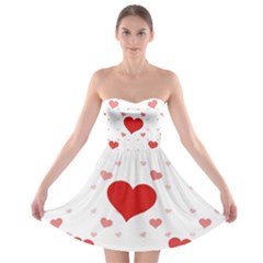 Centered Heart Strapless Dresses