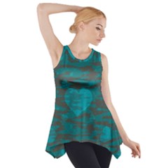 Camo Hearts Side Drop Tank Tunic by TRENDYcouture