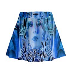 Clockwork Blue Mini Flare Skirt